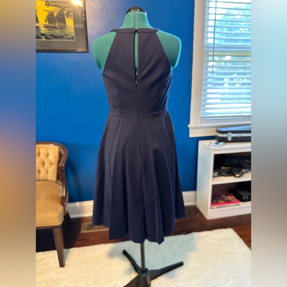 ModCloth Liza Luxe Sleeveless Blue Embroidered Floral Dress, Size M - Picture 2 of 4